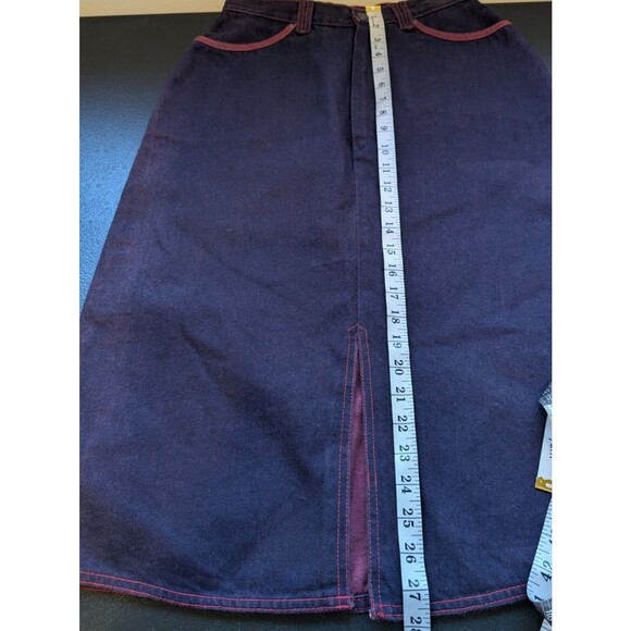 John Sullivan For Pioneer Wear Vintage Women Midi Skirt Denim Western Size 11/12 - Picture 4 of 12